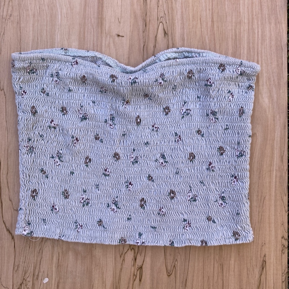 Ivy & Main Smocked Runched Tube Top